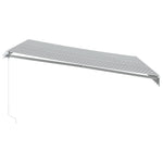 Manuell Uttrekkbar Markise Antrasitt Og Hvit 400X350 Cm