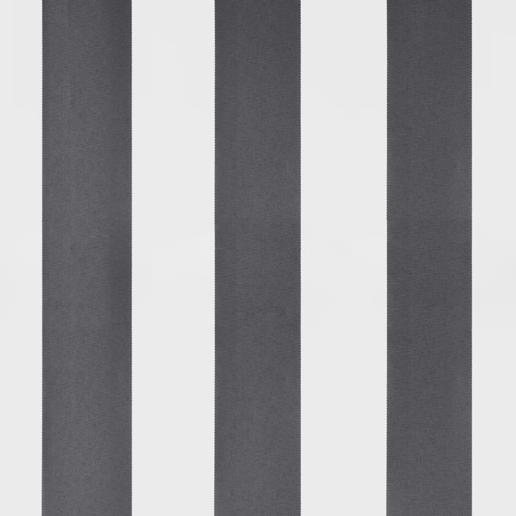Manuell Uttrekkbar Markise Med Led Antrasitt Og Hvit 400X350 Cm