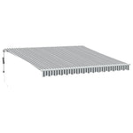 Automatisk Uttrekkbart Markise Antrasitt Og Hvit 400X350 Cm