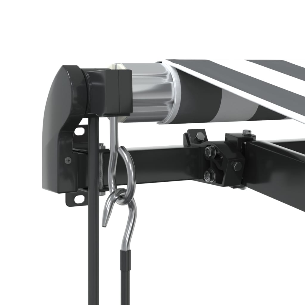 Automatisk Uttrekkbar Markise Led Antrasitt Og Hvit 400X350 Cm