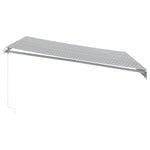 Manuell Uttrekkbar Markise Antrasitt Og Hvit 400X300 Cm