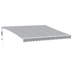 Automatisk Uttrekkbart Markise Antrasitt Og Hvit 400X300 Cm