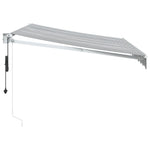 Uttrekkbar Markise Antrasitt Og Hvit 3X2,5 M Stoff Og Aluminium