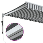 Uttrekkbar Markise Antrasitt Og Hvit 3X2,5 M Stoff Og Aluminium