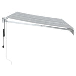 Uttrekkbar Markise Antrasitt Og Hvit 3,5X2,5 M Stoff Aluminium