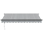Uttrekkbar Markise Antrasitt Og Hvit 3,5X2,5 M Stoff Aluminium