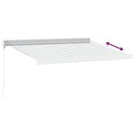 Uttrekkbar Markise Antrasitt Og Hvit 3X2,5 M Stoff Og Aluminium