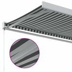 Uttrekkbar Markise Antrasitt Og Hvit 3X2,5 M Stoff Og Aluminium