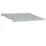 Uttrekkbar Markise Antrasitt Og Hvit 3,5X2,5 M Stoff Aluminium