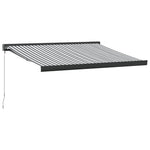 Uttrekkbar Markise Antrasitt Og Hvit 3X2,5 M Stoff Og Aluminium