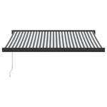 Uttrekkbar Markise Antrasitt Og Hvit 3,5X2,5 M Stoff Aluminium