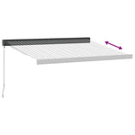 Uttrekkbar Markise Antrasitt Og Hvit 3,5X2,5 M Stoff Aluminium