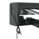 Uttrekkbar Markise Antrasitt Og Hvit 3,5X2,5 M Stoff Aluminium