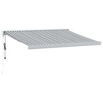 Uttrekkbar Markise Antrasitt Og Hvit 3X2,5 M Stoff Og Aluminium