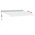 Uttrekkbar Markise Antrasitt Og Hvit 3X2,5 M Stoff Og Aluminium
