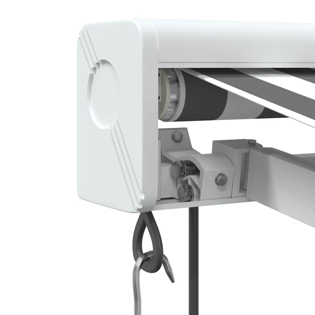 Uttrekkbar Markise Antrasitt Og Hvit 3X2,5 M Stoff Og Aluminium