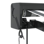 Uttrekkbar Markise Antrasitt Og Hvit 4X3 M Stoff Og Aluminium
