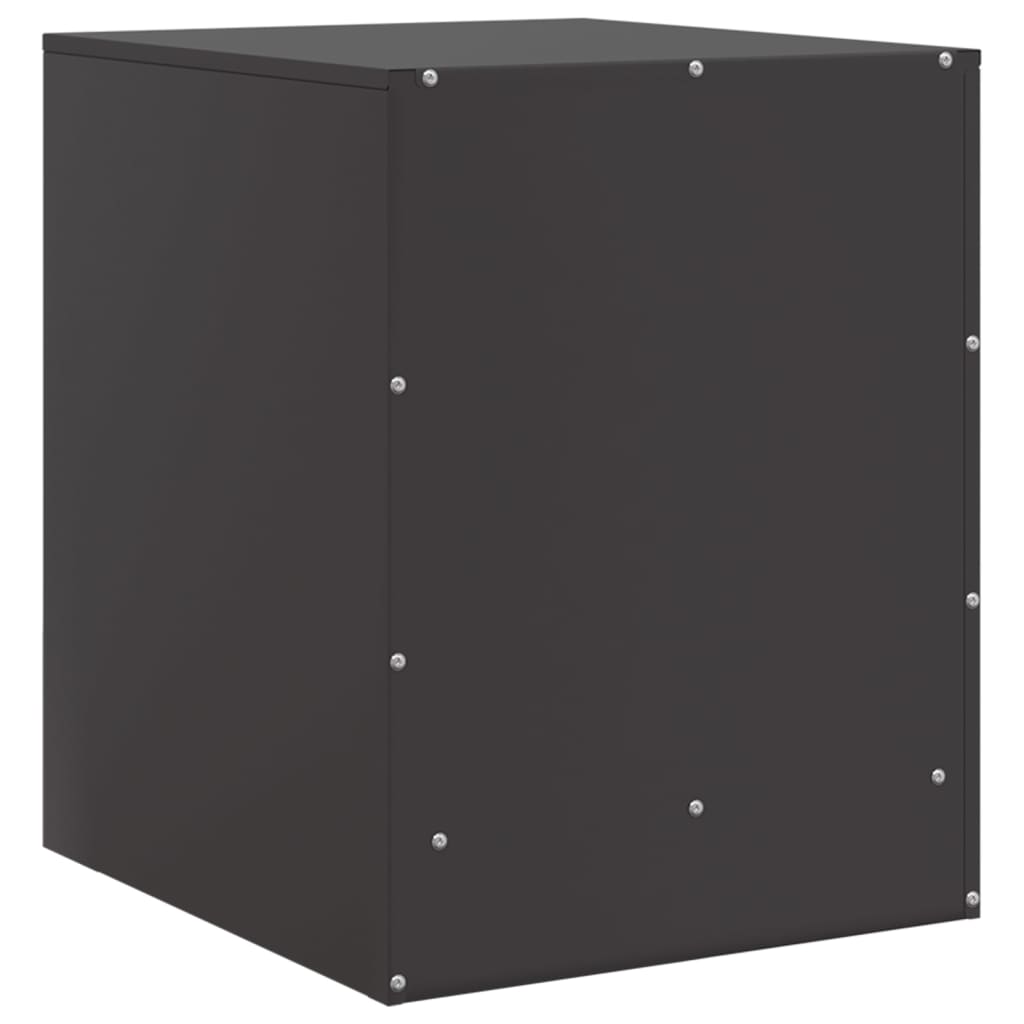 Nattbord 2 Stk Svart 34,5X39X44 Cm Stål