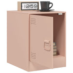 Nattbord 2 Stk Rosa 34,5X39X44 Cm Stål