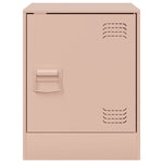 Nattbord 2 Stk Rosa 34,5X39X44 Cm Stål