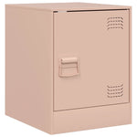 Nattbord 2 Stk Rosa 34,5X39X44 Cm Stål
