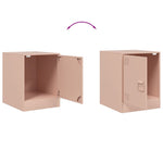 Nattbord 2 Stk Rosa 34,5X39X44 Cm Stål