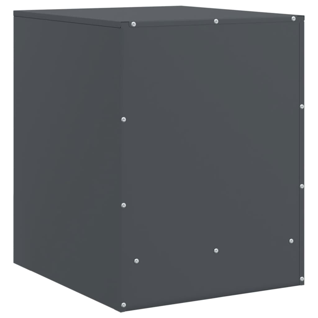 Nattbord 2 Stk Antrasitt 34,5X39X44 Cm Stål