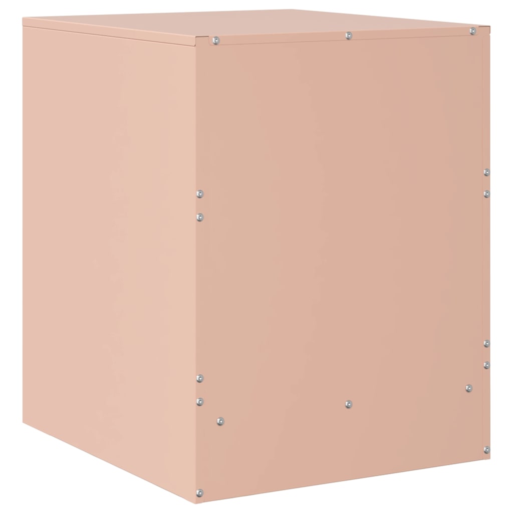 Nattbord 2 Stk Rosa 34,5X39X44 Cm Stål