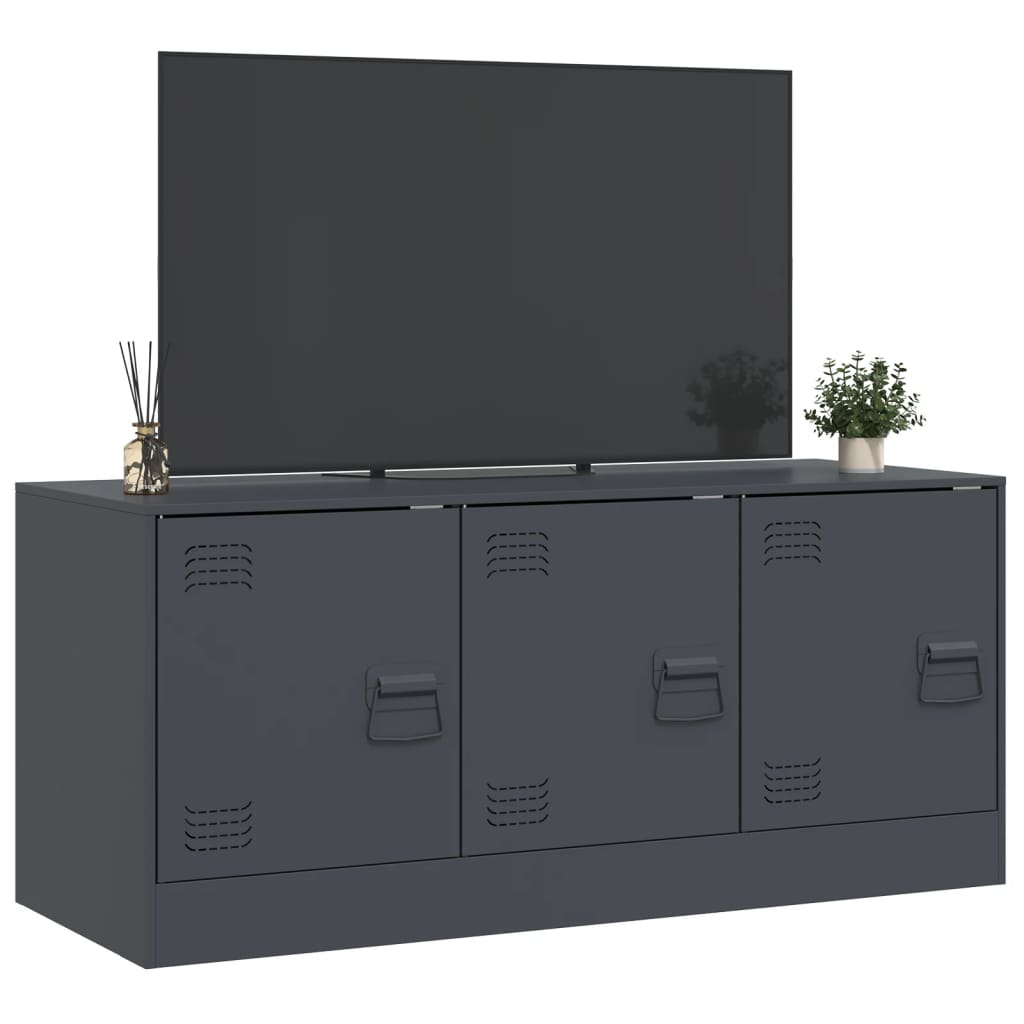 Tv-Benk Antrasitt 99X39X44 Cm Stål