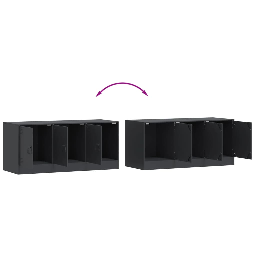 Tv-Benk Antrasitt 99X39X44 Cm Stål