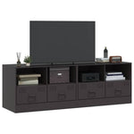 Tv-Benker 2 Stk Svart 67X39X44 Cm Stål