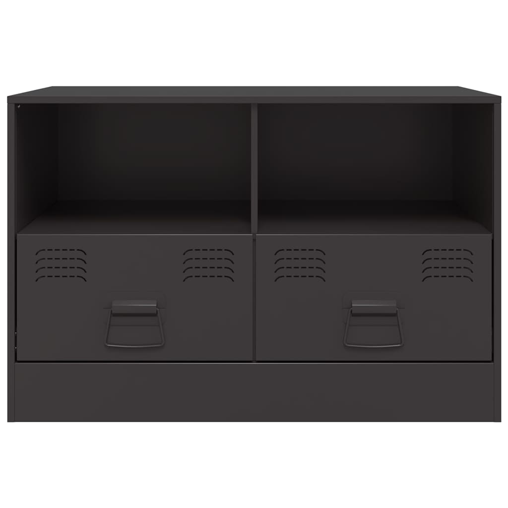 Tv-Benker 2 Stk Svart 67X39X44 Cm Stål