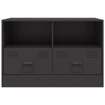 Tv-Benker 2 Stk Svart 67X39X44 Cm Stål