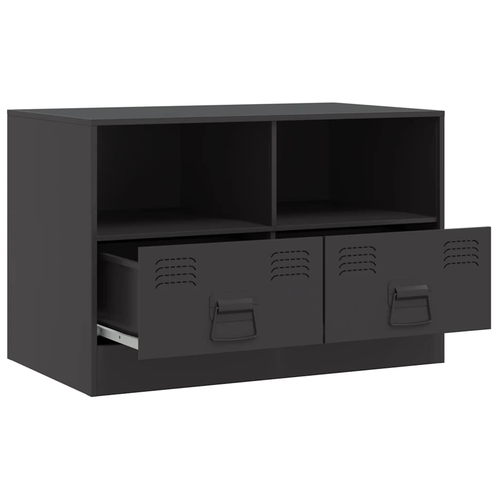 Tv-Benker 2 Stk Svart 67X39X44 Cm Stål