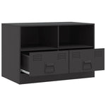 Tv-Benker 2 Stk Svart 67X39X44 Cm Stål