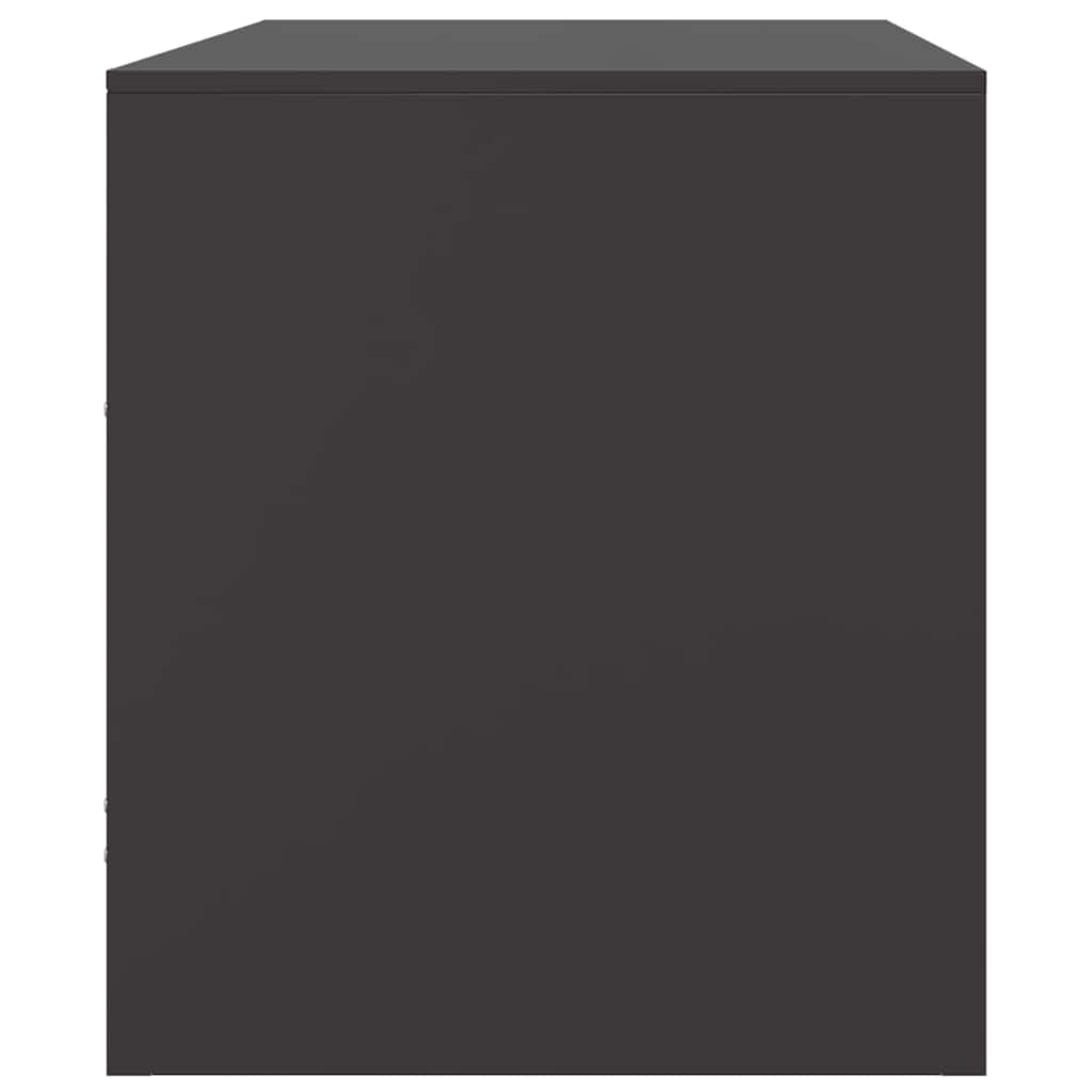Tv-Benker 2 Stk Svart 67X39X44 Cm Stål