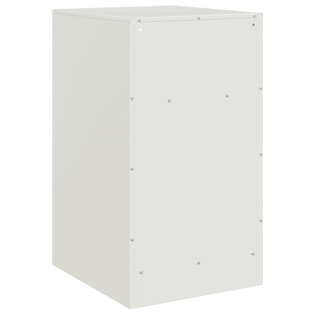 Nattbord 2 Stk Hvit 34,5X39X62 Cm Stål