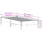 Sengeramme Uten Madrass Voksbrun 90X200 Cm Heltre Furu