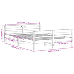 Sengeramme Uten Madrass 140X200 Cm Heltre Furu