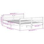 Sengeramme Uten Madrass Hvit 140X200 Cm Heltre Furu