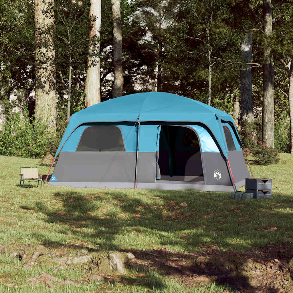 Campingtelt 10 Personer Blå Vanntett