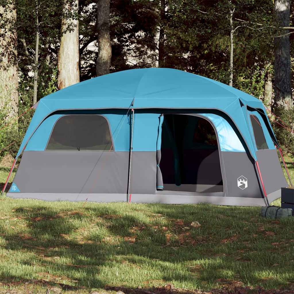 Campingtelt 10 Personer Blå Vanntett