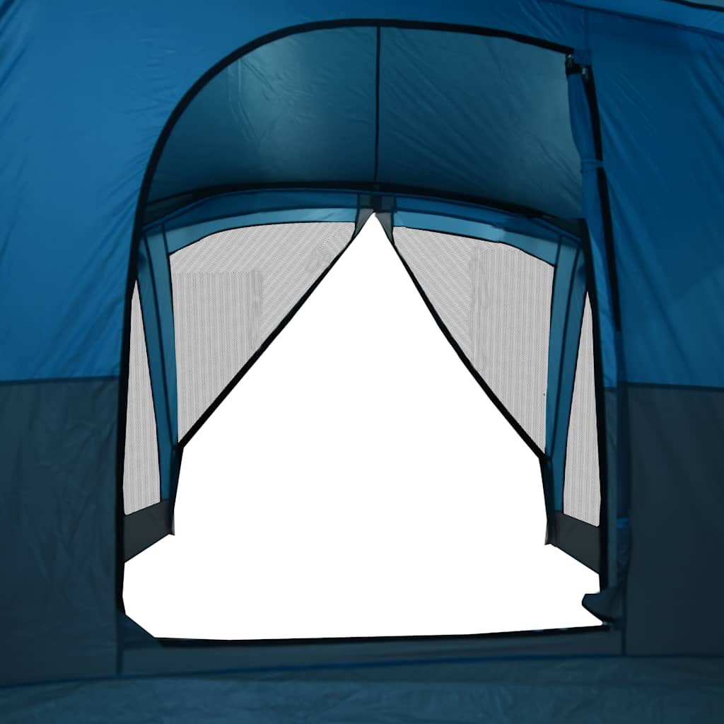 Campingtelt Med Veranda 4 Personer Blå Vanntett