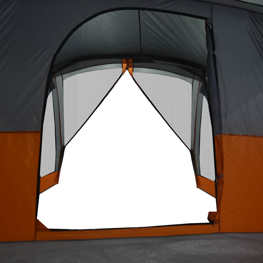 Campingtelt Med Veranda 4 Personer Oransje Vanntett