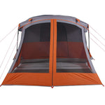 Campingtelt Med Veranda 4 Personer Oransje Vanntett