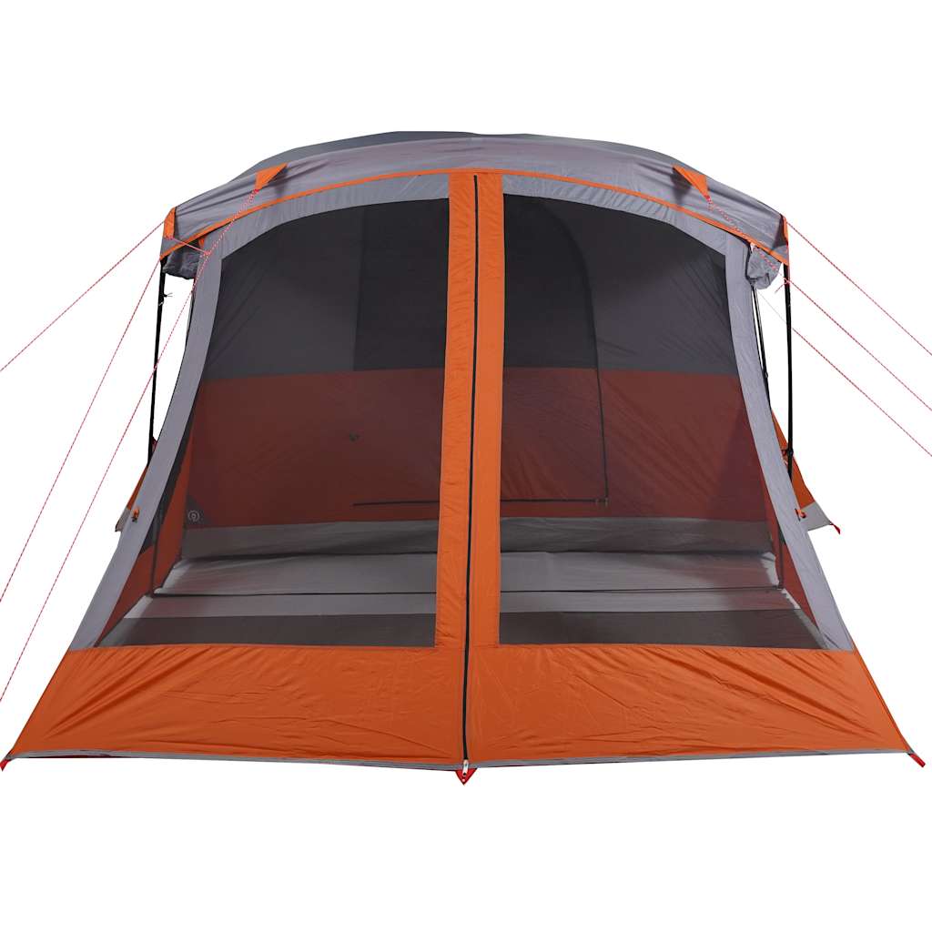Campingtelt Med Veranda 4 Personer Oransje Vanntett