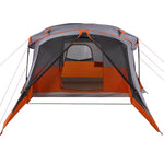 Campingtelt Med Veranda 4 Personer Oransje Vanntett