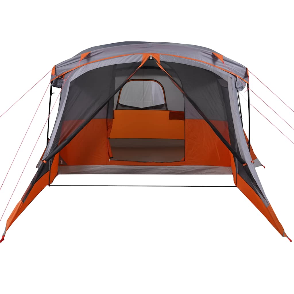 Campingtelt Med Veranda 4 Personer Oransje Vanntett