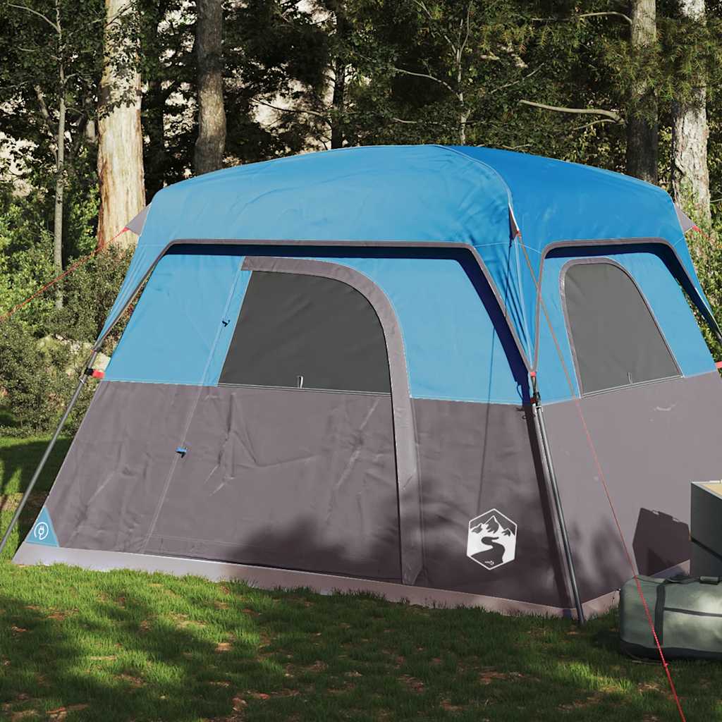 Campingtelt 4 Personer Blå Vanntett
