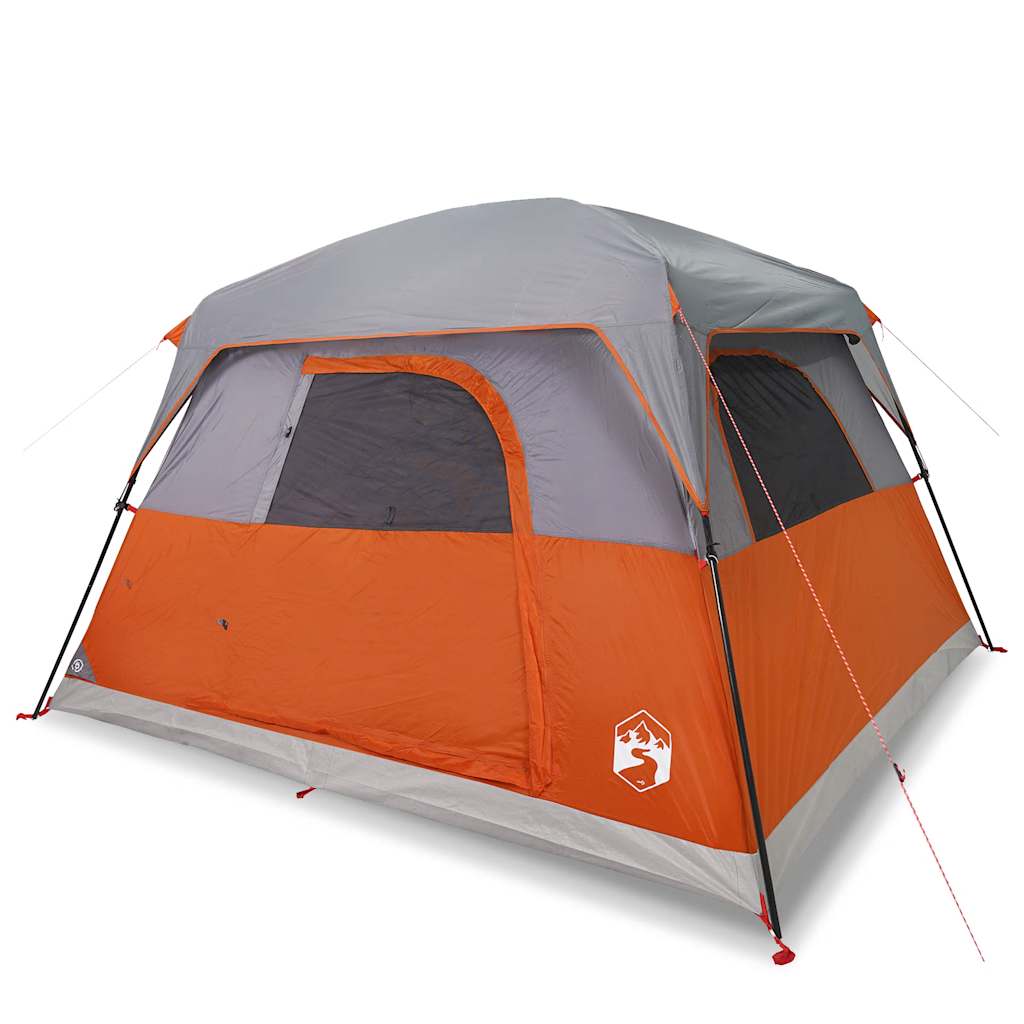 Campingtelt 4 Personer Oransje Vanntett
